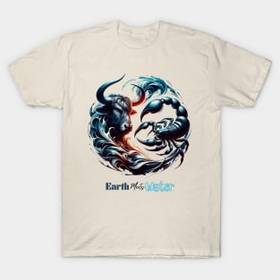 Taurus meets Scorpio Zodiac Design T-Shirt